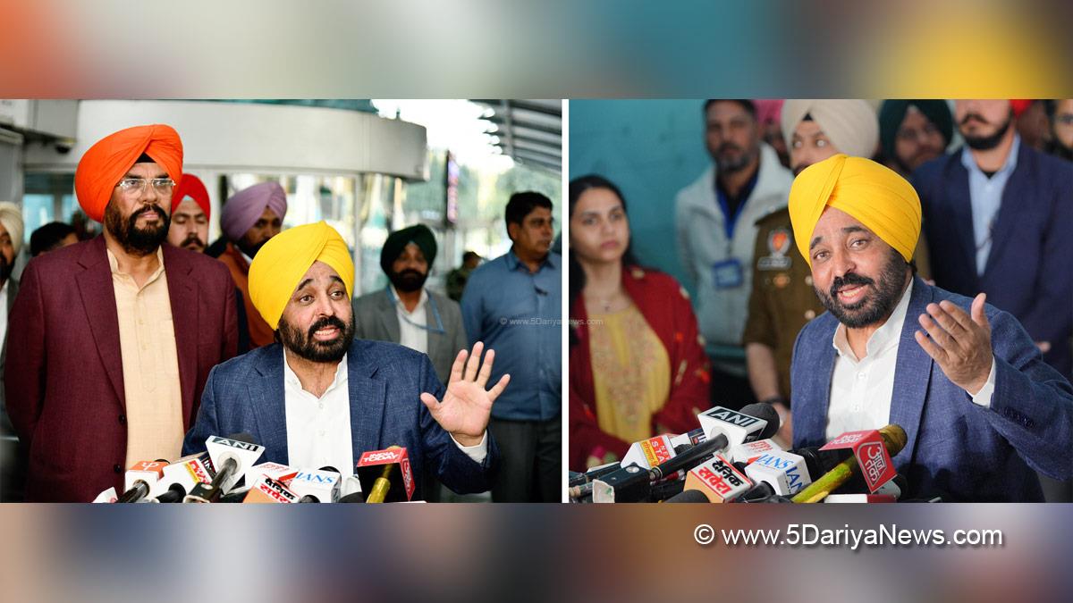 Bhagwant Mann, Bhagwant Singh Mann, AAP, Aam Aadmi Party, Aam Aadmi Party Punjab, AAP Punjab, Government of Punjab, Punjab Government, Punjab, Chief Minister Of Punjab, Sri Guru Ram Dass International Airport, Amritsar, Kuldeep Singh Dhaliwal 