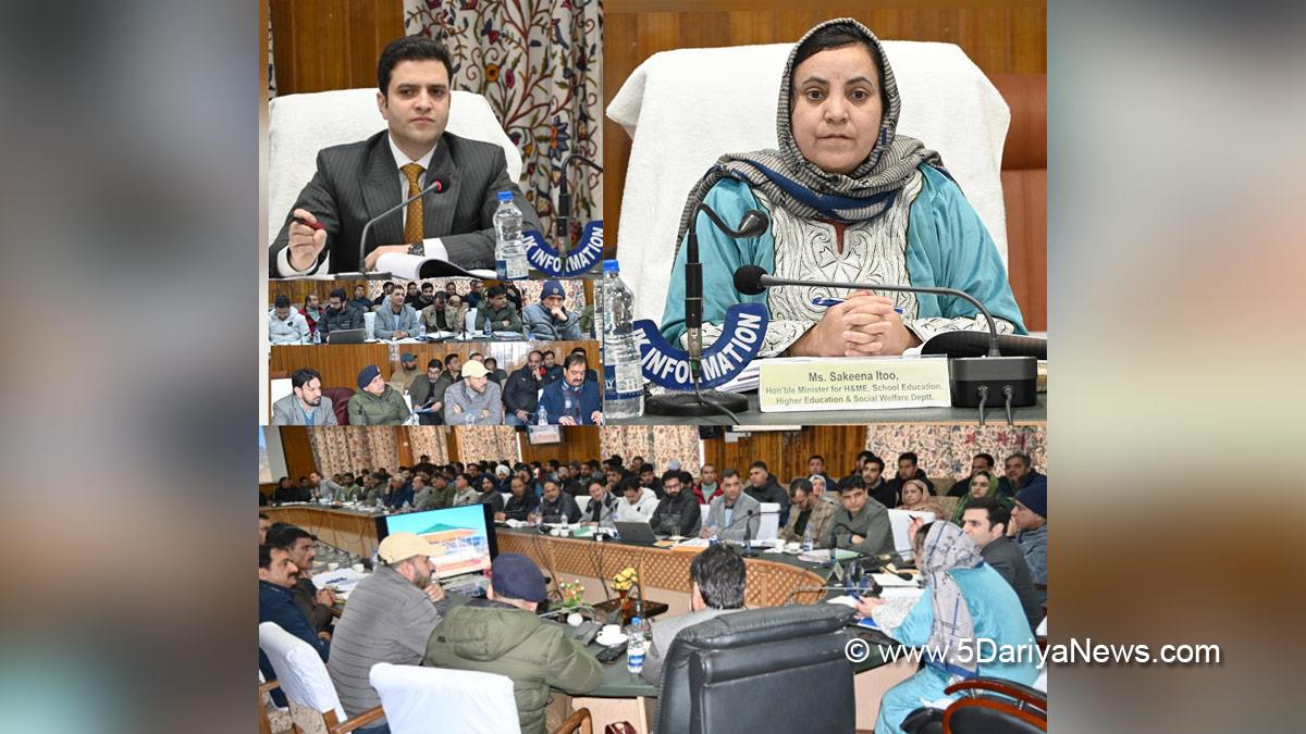 Sakeena Masood, Sakeena Itoo, Jammu and Kashmir National Conference, National Conference, Kashmir, Jammu And Kashmir, Jammu & Kashmir, Athar Aamir Khan, Kulgam, Deputy Commissioner Kulgam, District Administration Kulgam, Jal Jeevan Mission, JJM, Mahatma Gandhi National Rural Employment Guarantee Act, MGNREGA, Revamped Distribution Sector Scheme, RDSS, Holistic Agriculture Development Programme, HADP