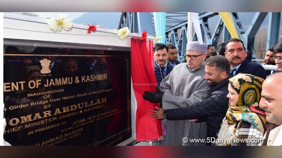 Omar Abdullah, Chief Minister of J&K, Jammu and Kashmir National Conference, National Conference, Srinagar, Kashmir, Jammu And Kashmir, Jammu & Kashmir, Jatin Kishore, Ganderbal, Deputy Commissioner Ganderbal, DC Ganderbal