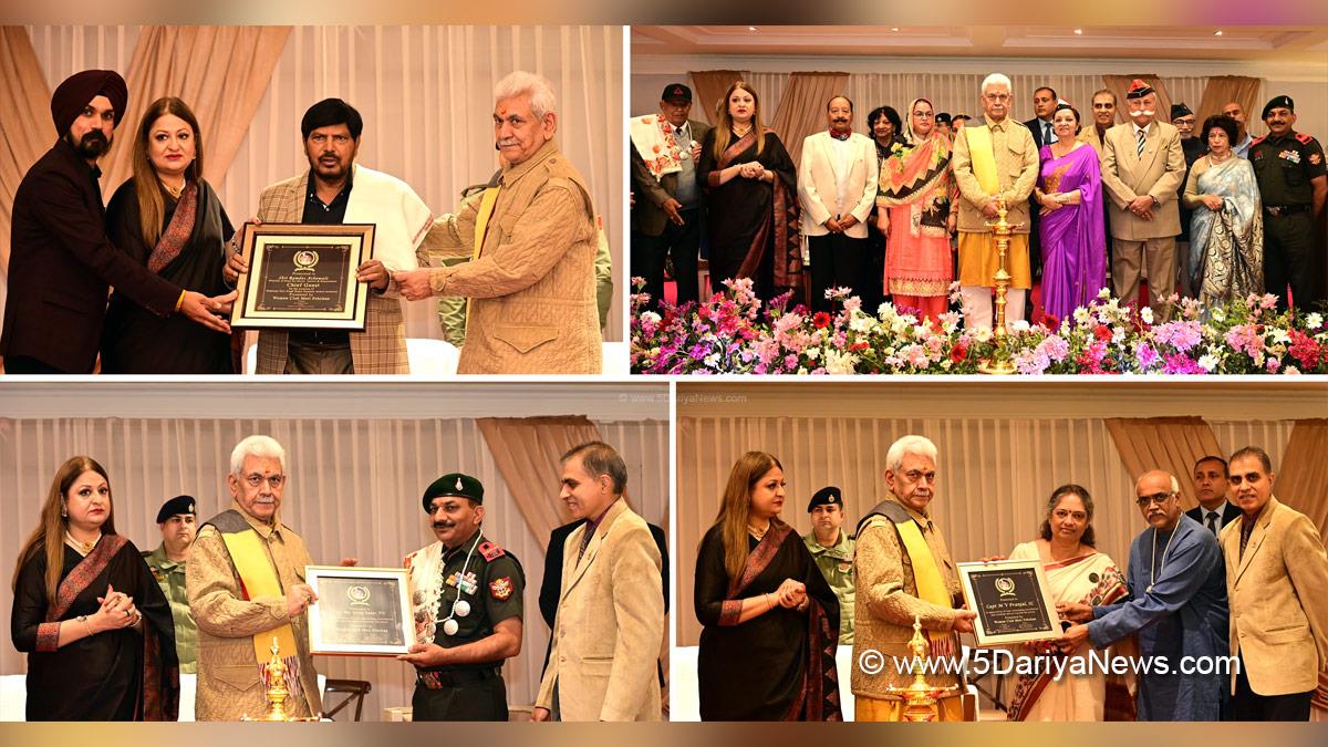 Manoj Sinha, Lieutenant Governor J&K, Raj Bhavan, Jammu, Srinagar, Kashmir, Jammu And Kashmir, Jammu & Kashmir, Maharaja Hari Singh Dogra Samman Award 2025, Women Club Meri Pehchan, Ramdas Athawale, BJP, Bharatiya Janata Party