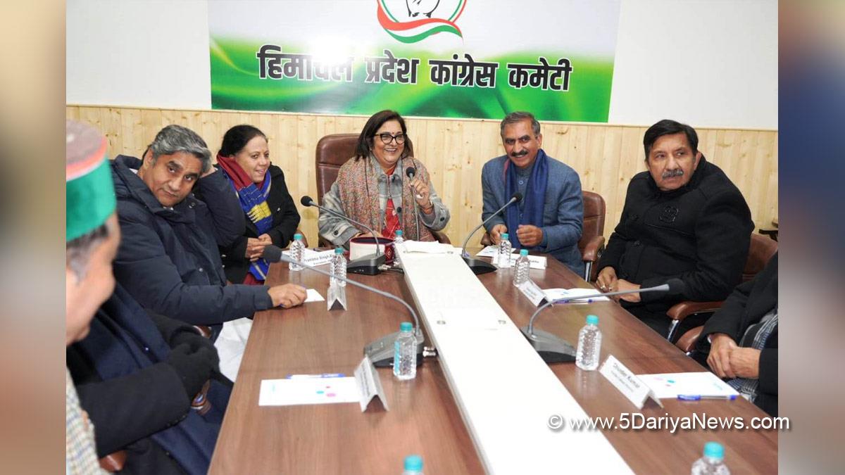 Sukhvinder Singh Sukhu, Himachal Pradesh, Himachal, Congress, Indian National Congress, Himachal Congress, Shimla, Chief Minister of Himachal Pradesh, Mukesh Agnihotri,Pratibha Singh, Rajni Patil